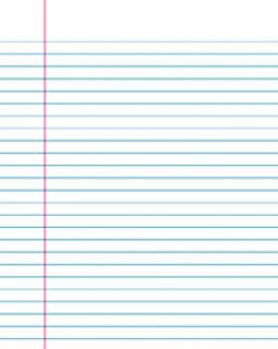 Blank Exercise Book 7" x 9" - Rulings with 5/16" Interline Spacing