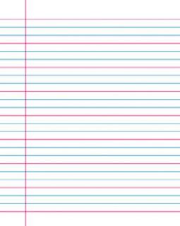 Blank Exercise Book 7" x 9" - Red, Blue, Blue, Red Rulings, 5/16" Interline Spacing