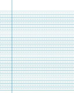 Blank Exercise Book 7" x 9" - Solid Lines & Dotted Lines Ruling, 5/32" Interline Spacing