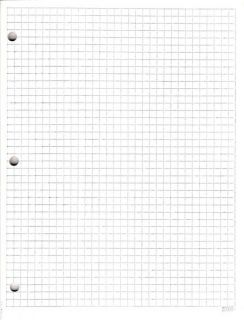 Blank Exercise Book 8.5" x 11" - For Graphing, 4 Squares To An Inch