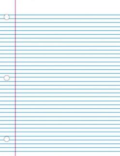 Blank Exercise Book 8.5" x 11" - Rulings with 7mm Interline Spacing
