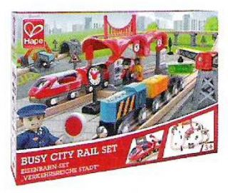 Wooden Railway & Trains - Busy City Rail Set