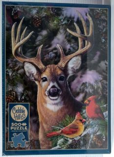 Cobble Hill 500 pcs Puzzle - One Deer Two Cardinals