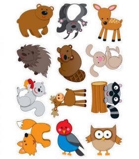 Colourful Cut-Outs / Assorted Designs - Woodland Animals