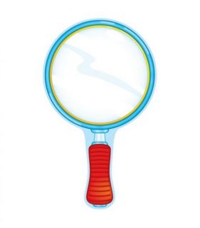 Colourful Cut-Outs / Single Design - Magnifying Glass
