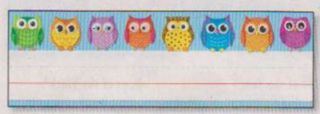 Desk Nameplates - Colourful Owls