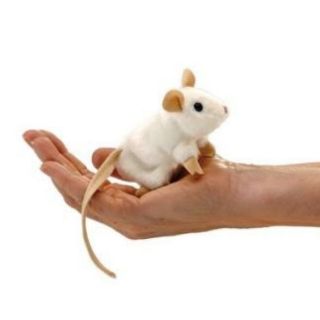 Folkmanis Puppet - White Mouse Finger Puppet