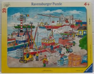 Frame Puzzle - In the Port, 39 Pieces