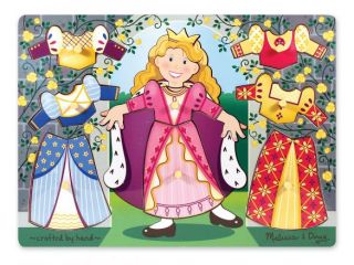 M&D Wooden Peg Puzzle - Princess Dress-Up