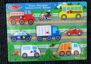 M&D Wooden Peg Puzzle - Vehicles