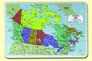 Painless Learning Placemat - Canada Map