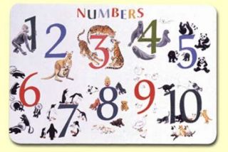 Painless Learning Placemat - Numbers with Animals