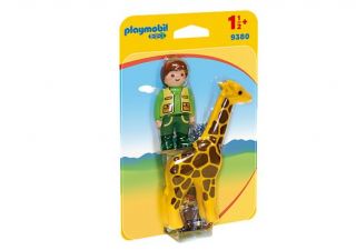 Playmobil #9380 - 1.2.3 Zookeeper with Giraffe