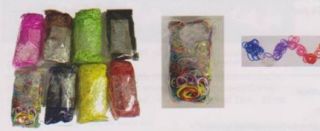 Rainbow Loom Elastics with Clips Package