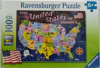 Ravensburger 100 pcs Puzzle - State Map / U.S.A.