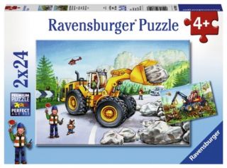Ravensburger 2 X 24 pcs Puzzle - Diggers at Work