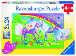 Ravensburger 2 X 24 pcs Puzzle - Rainbow Horses