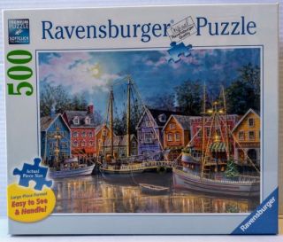 Ravensburger 500 Large Pcs Puzzle - Ships Aglow