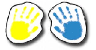 Shape Stickers - Handprints #CD5258