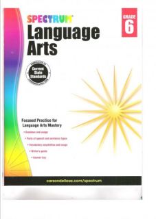 Spectrum Language Arts / Grammar Grade 6 - Workbook