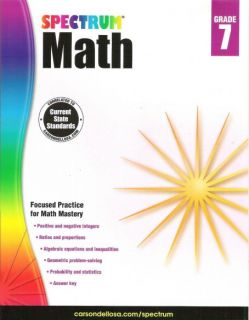 Spectrum Math Grade 7 - Workbook
