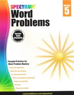 Spectrum Word Problems Grade 5 - Workbook