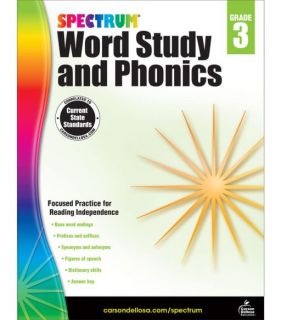 Spectrum Word Study and Phonics Grade 3 - Workbook