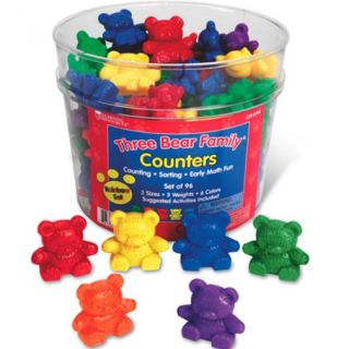 Three Bear Family Counters: Rainbow Set, Set of 96