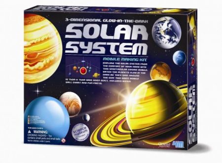 3D Glow-In-The-Dark Solar System Mobile