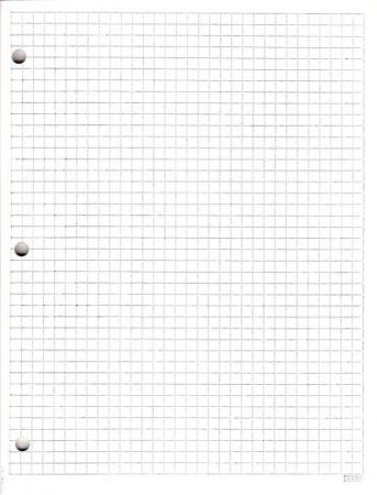 Blank Exercise Book 8.5" x 11" - For Graphing, 4 Squares To An Inch