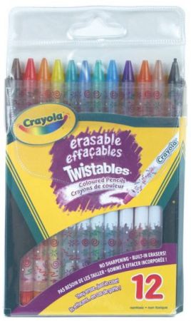 Crayola Erasable Twistables Colored Pencils 12 Colors