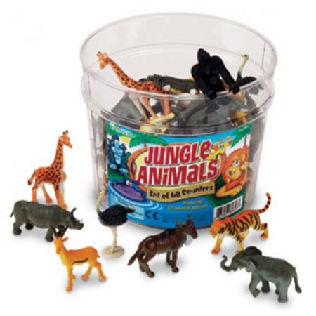 Jungle Animal Counters, Set of 60