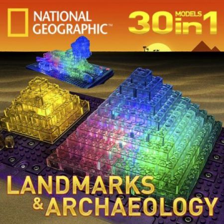 Laser Pegs National Geographic Landmarks & Archaeology - 30 in 1 Models Kit