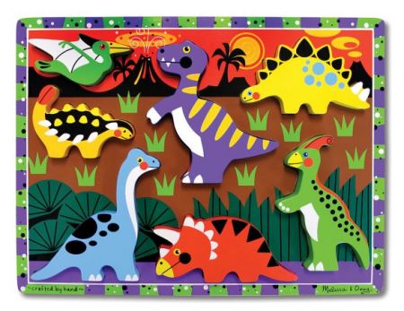 M&D Wooden Chunky Puzzle - Dinosaurs