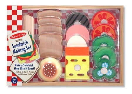 M&D Play Food - Wooden Sandwich Making Set