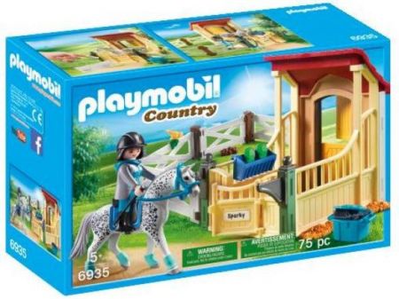 Playmobil #6935 - Horse Stable with Appaloosa
