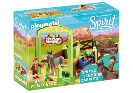 Playmobil #70120 - Horse Stall Snips & Senor Carrots with Horse Stall
