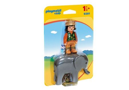 Playmobil #9381 - 1.2.3 Zookeeper with Elephant