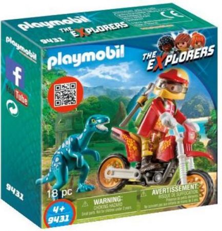 Playmobil #9431 - Dinos Motorbike with Raptor