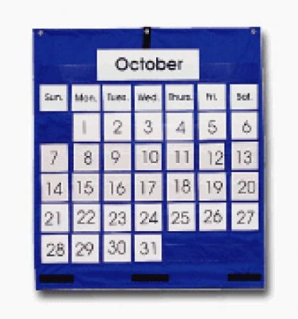 Pocket Chart - Monthly Calendar