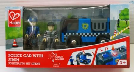 Wooden Railway & Trains - Police Car With Siren