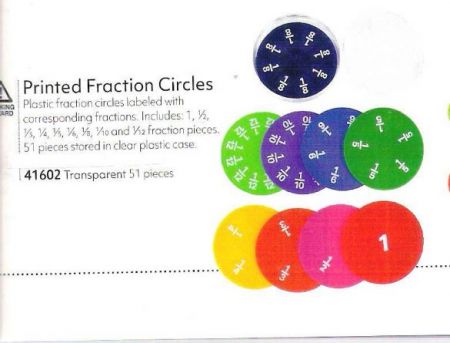 Printed Fraction Circles(transparent)
