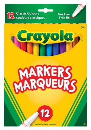 Crayola Markers Original Fine Line 12 Colors