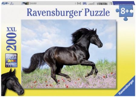 Ravensburger 200 pcs Puzzle - Beautiful Horse, Black Stallion