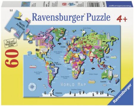 Ravensburger 60 pcs Puzzle - World Map