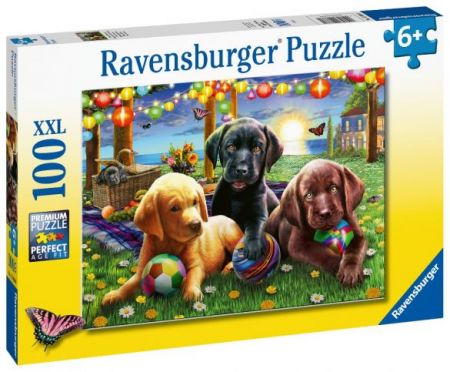 Ravensburger 100 pcs Puzzle - Puppy Picnic
