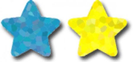 Shape Stickers - Multicolored Foil Stars #CD5274