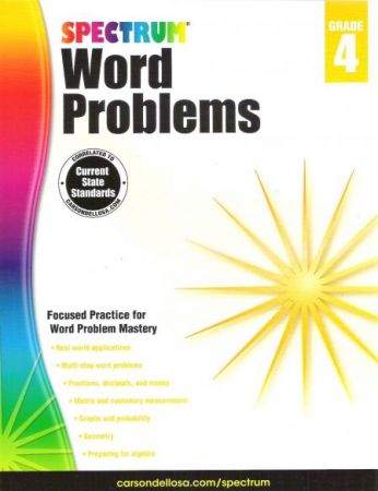 Spectrum Word Problems Grade 4 - Workbook