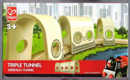 Wooden Railway & Trains - Triple Tunnel